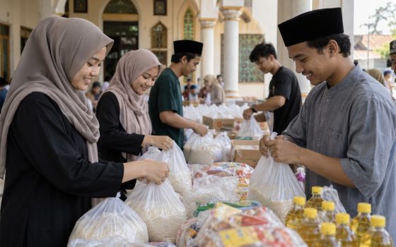 Komunitas Pemuda Masjid Gelar Aksi Berbagi Pangan