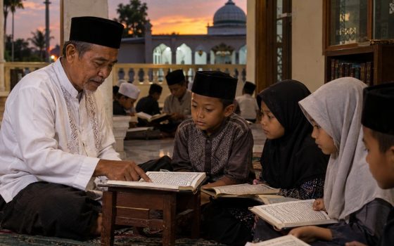 Sosok Guru Ngaji yang Mengembangkan Kelas Belajar Gratis untuk Anak